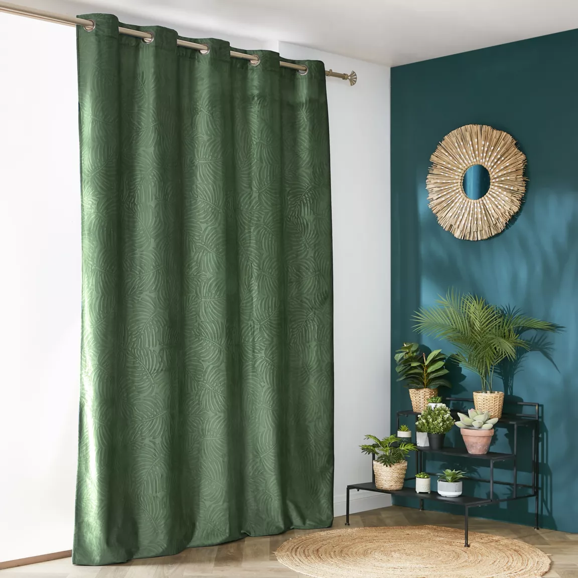 Rideau obscurcissant velours (180 x 260 cm) Fern Vert romarin