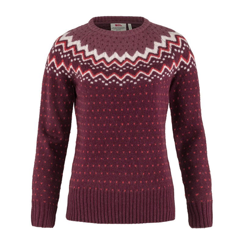 Fjällräven Övik Knit Sweater, dame (Dark Garnet)