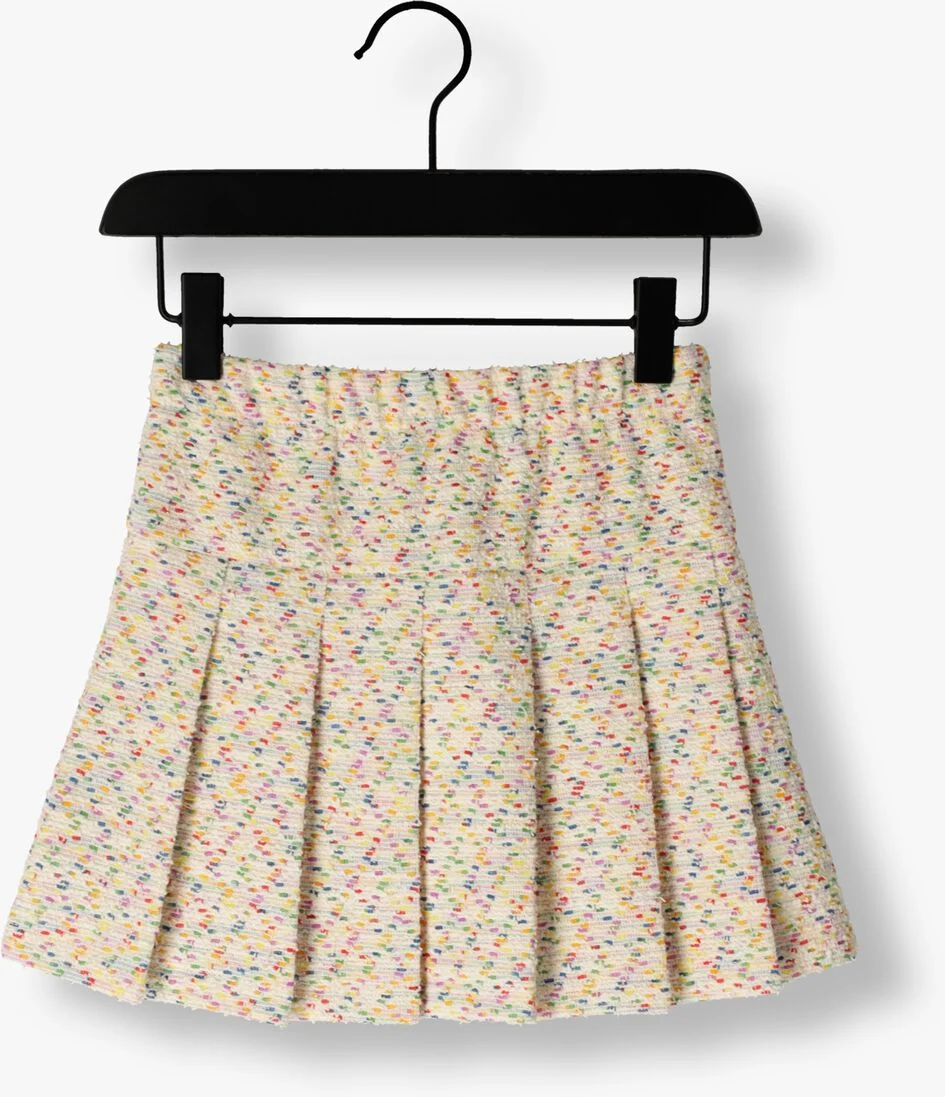 MOODSTREET ecru moodstreet minirok girls jacquard skirt pleats