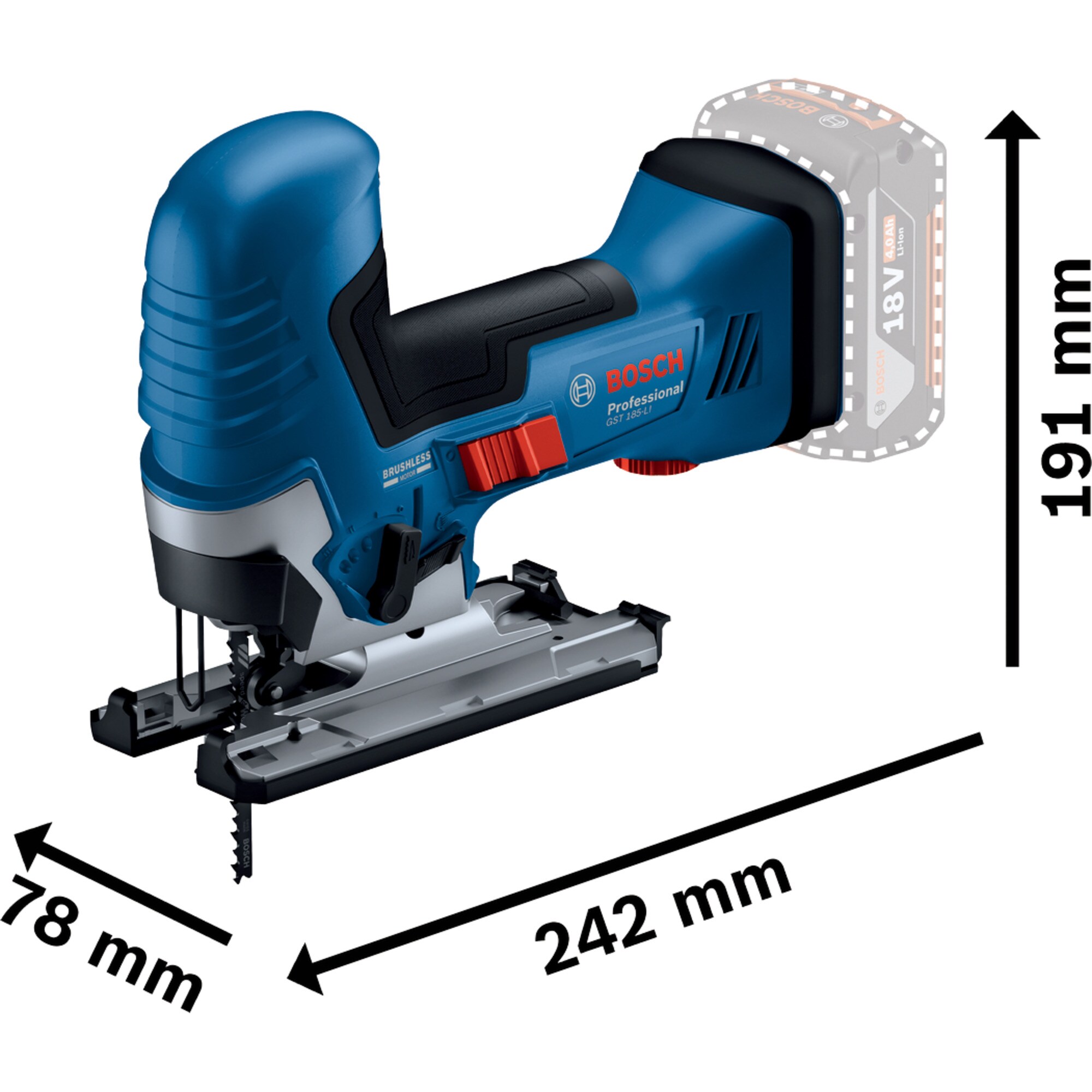 Bosch Stichsäge Akku-Stichsäge GST 18V-125 S Professional solo