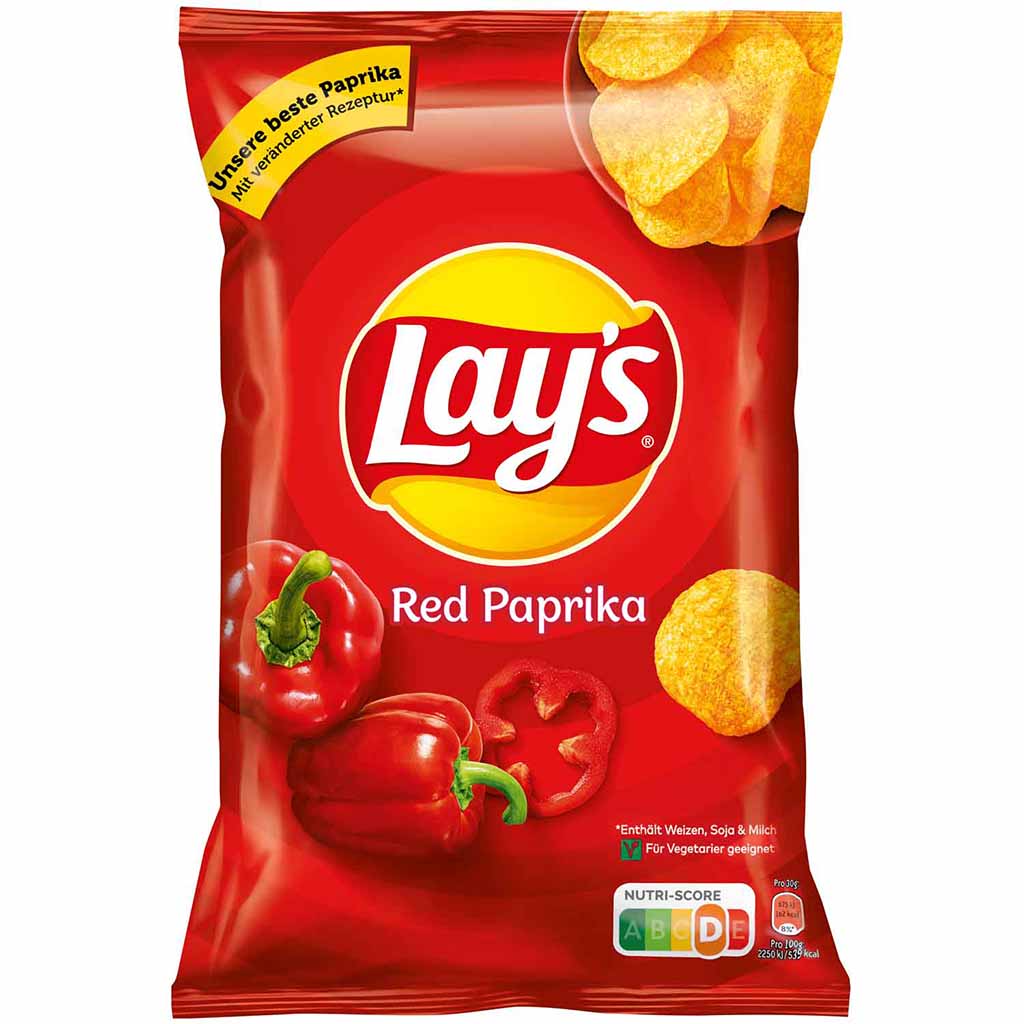 Lays Kartoffelchips Red Paprika 150g MHD:6.4.25