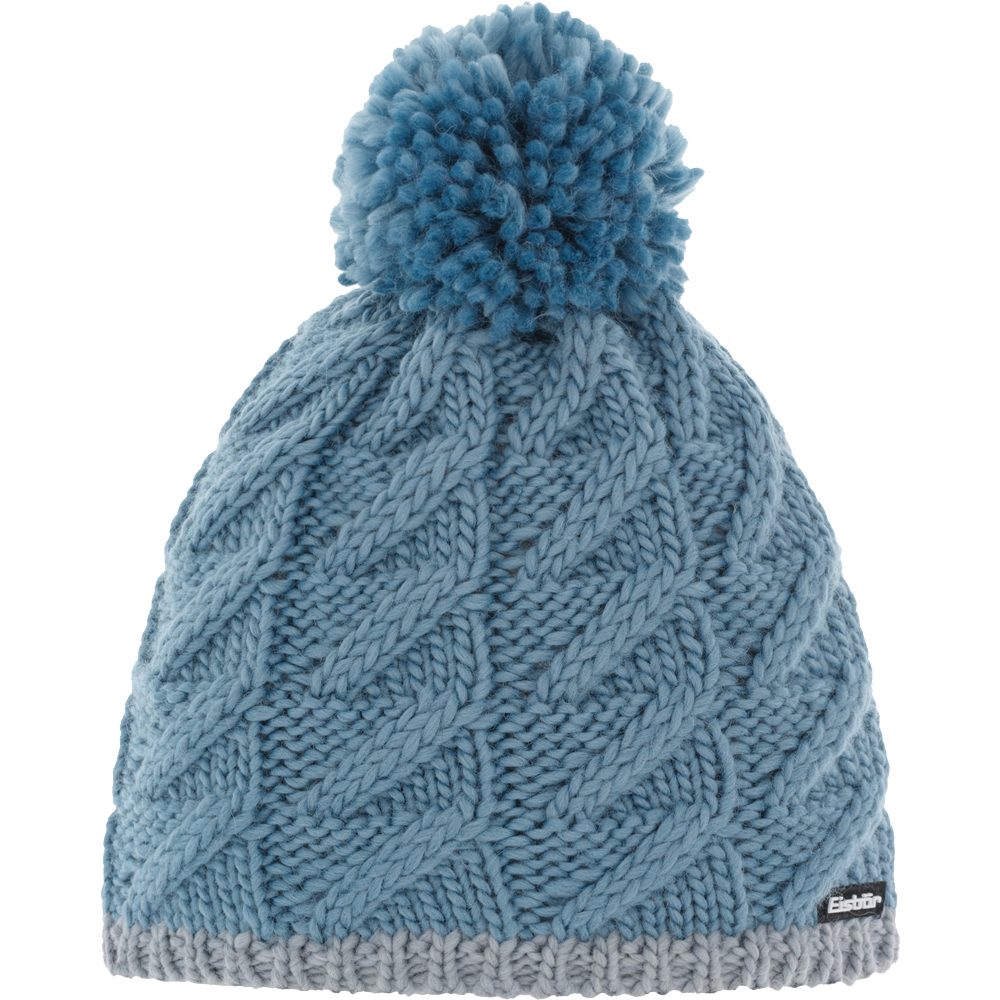 Eisbär Asteria Pompon Mütze Kinder steel blue