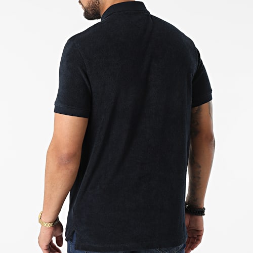 Polo A Manches Courtes Micro Towelling 5686 Bleu Marine