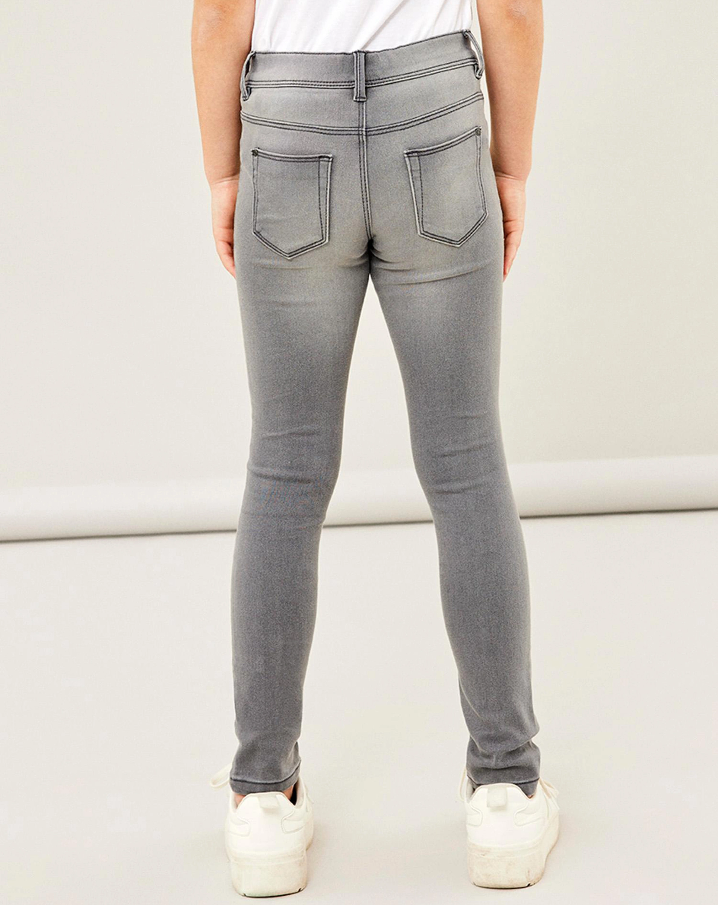 Jeanshose NKFPOLLY Skinny Fit in light grey denim