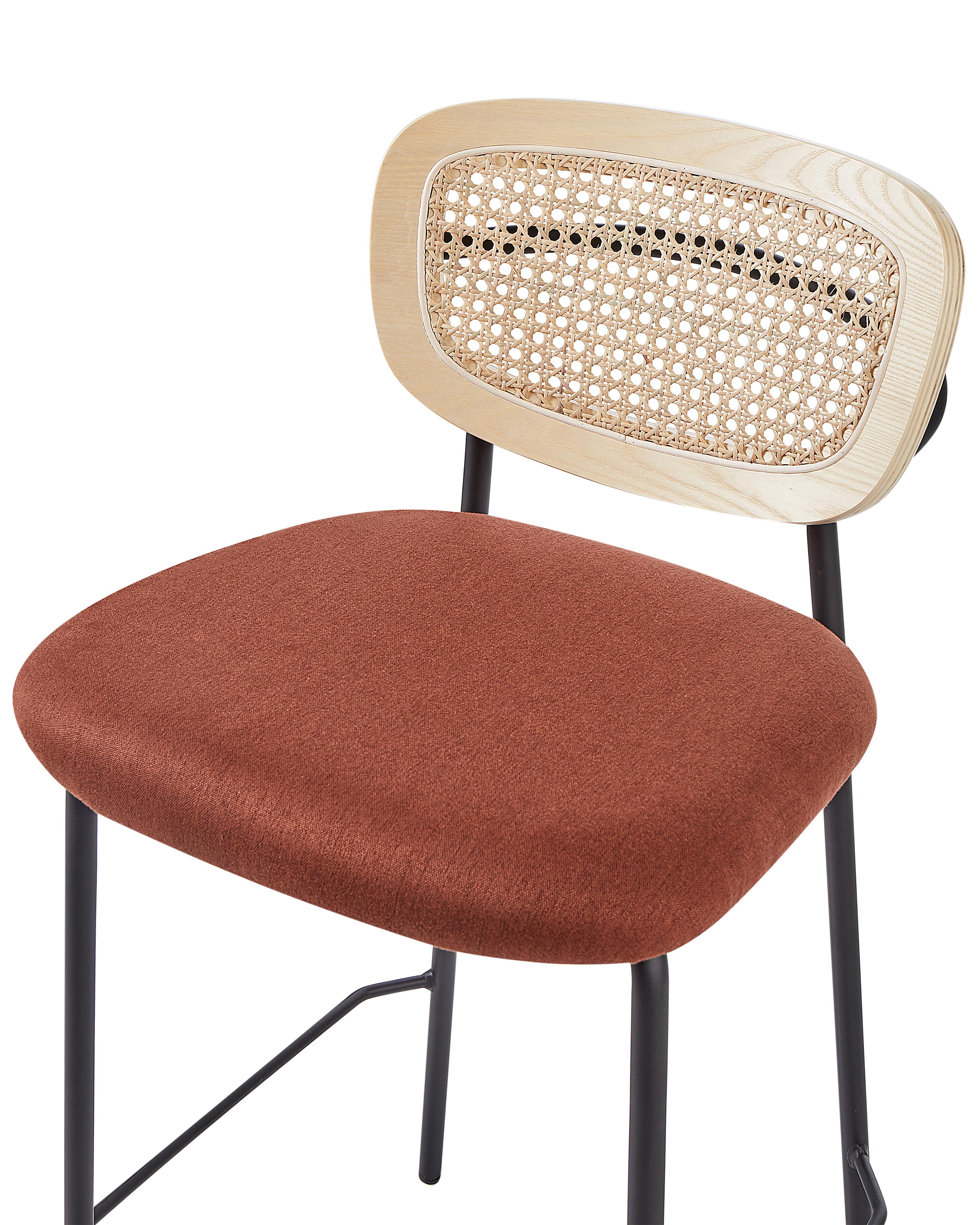 Set van 2 barstoelen MAYETTA Rotan Oranje