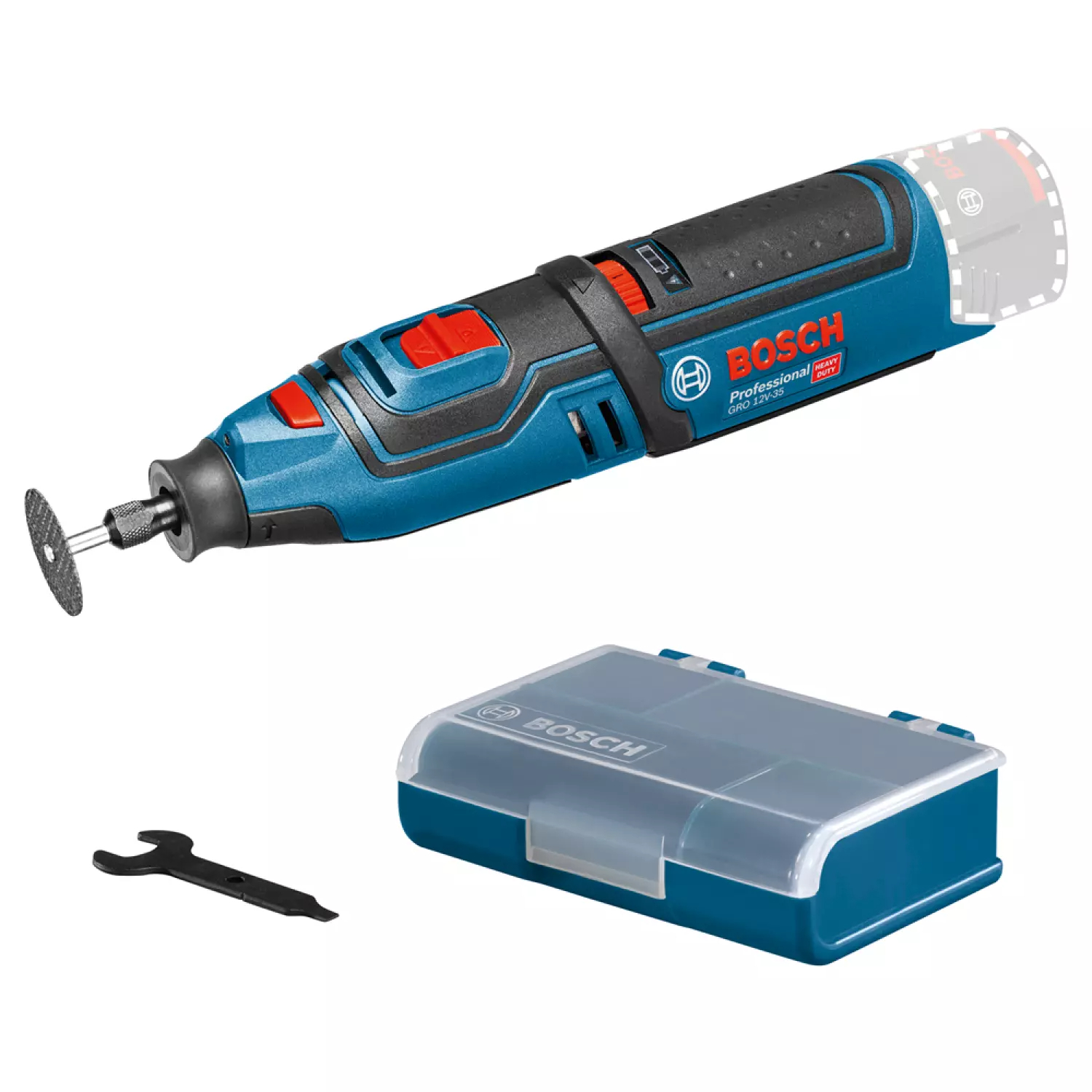 Bosch GRO 12V-35 12V Li-Ion Accu multitool set (2x 2.0Ah accu) in L-Boxx