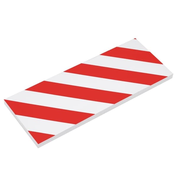 vidaXL Veggbeskyttere 6 stk rød og hvit 50x20x2 cm EVA-skum