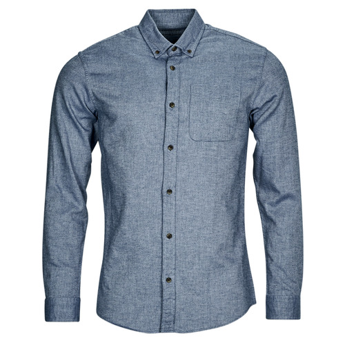 Jack & Jones - JJECLASSIC MELANGE SHIRT LS SN - Bleu