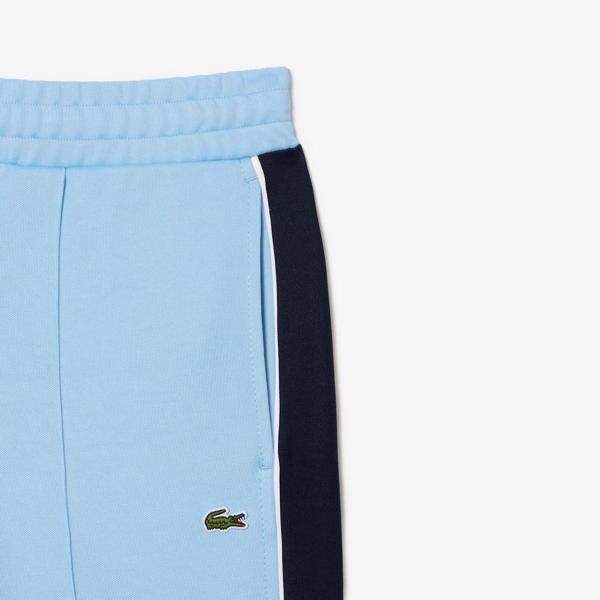 Paris Colourblock-Trainingshose aus Interlock-Baumwolle Traningshosen - Blau - Lacoste - Damen