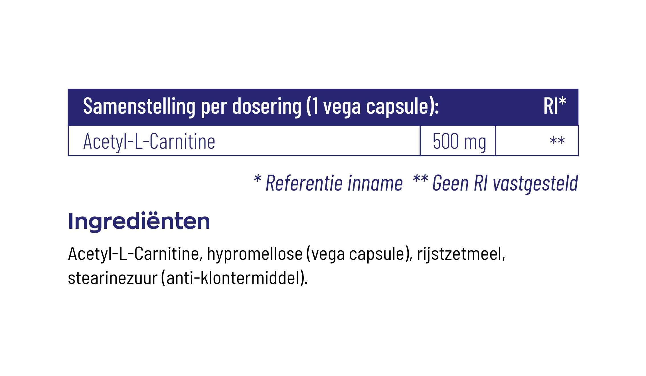 Acetyl-L-Carnitine 500 mg