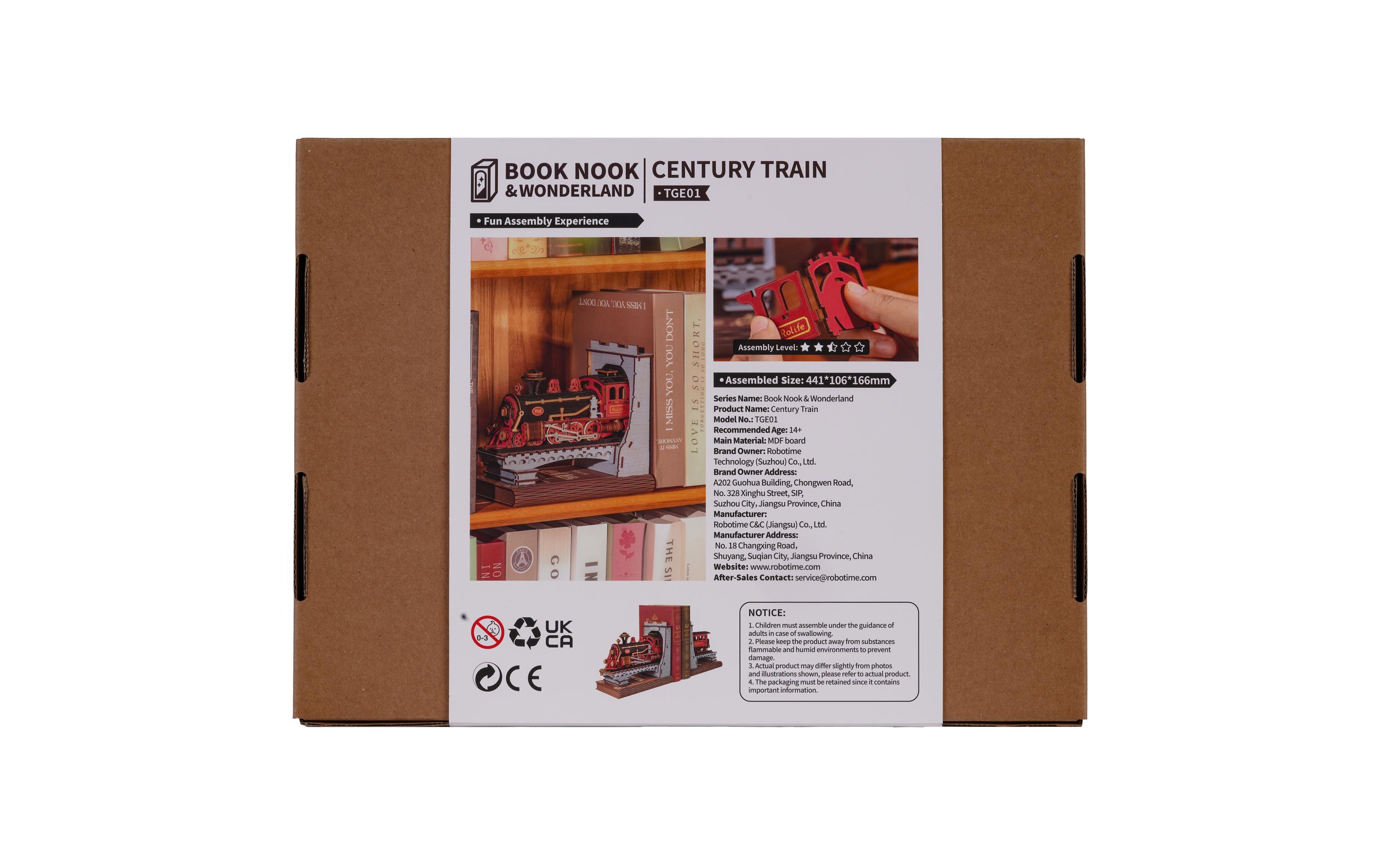 Bausatz Century Train 313-teilig3D-Puzzle aus lasergeschnittenen Holzteilen