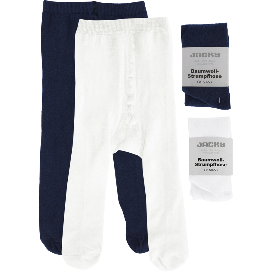 JACKY Strumpfhose 2er Pack weißmarine