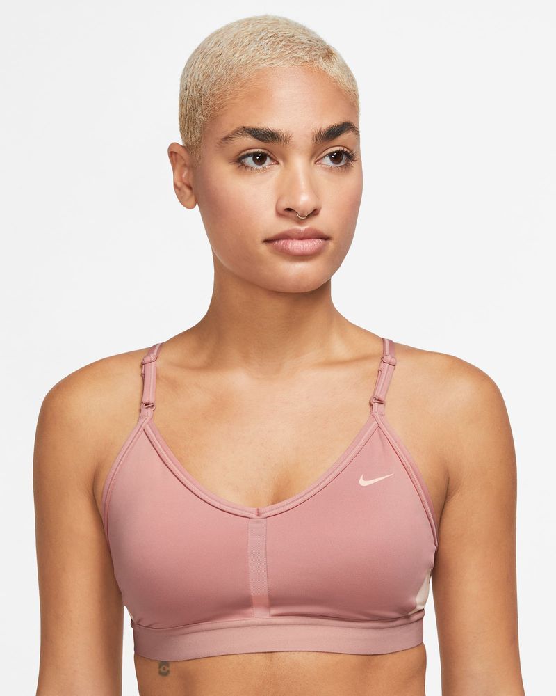 Brassière Nike Indy Rose & Blanc pour femme