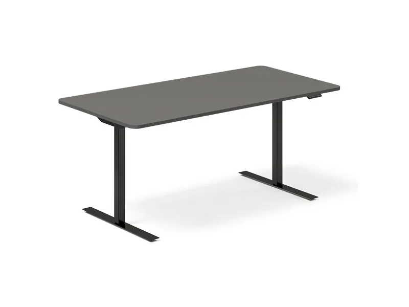 Hæve-sænkebord DNA 1600x800 mm Antracit 2-ben/Sort