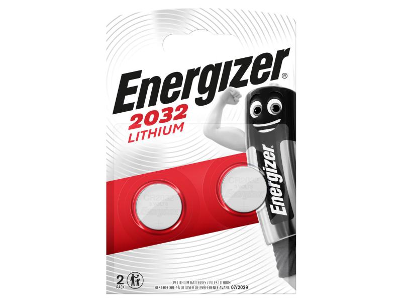 Energizer Knopfzelle Lithium CR-2032 , 2 Stück Typ Knopfzelle, 2 Stück