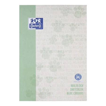 Oxford Recycling Malblock A4, 100 Blatt, blanko, 90 g/m², Optik Paper®