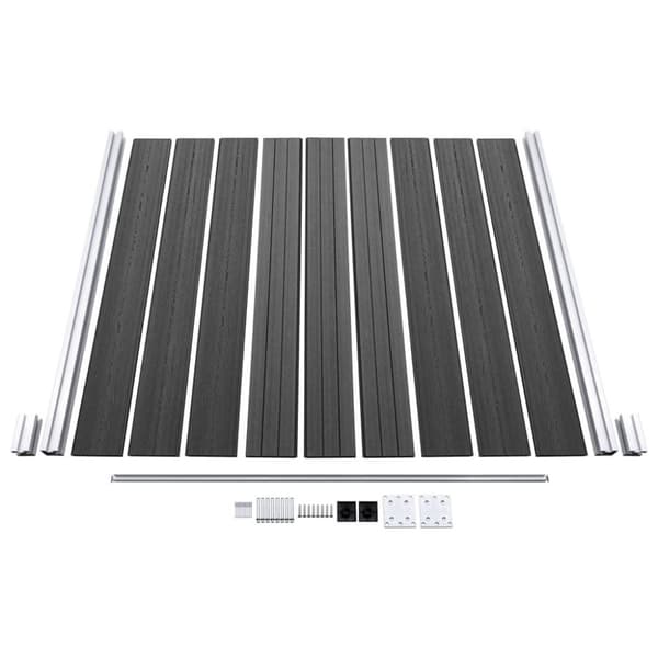 vidaXL Gjerdepanelsett WPC 1830x(105-186) cm svart