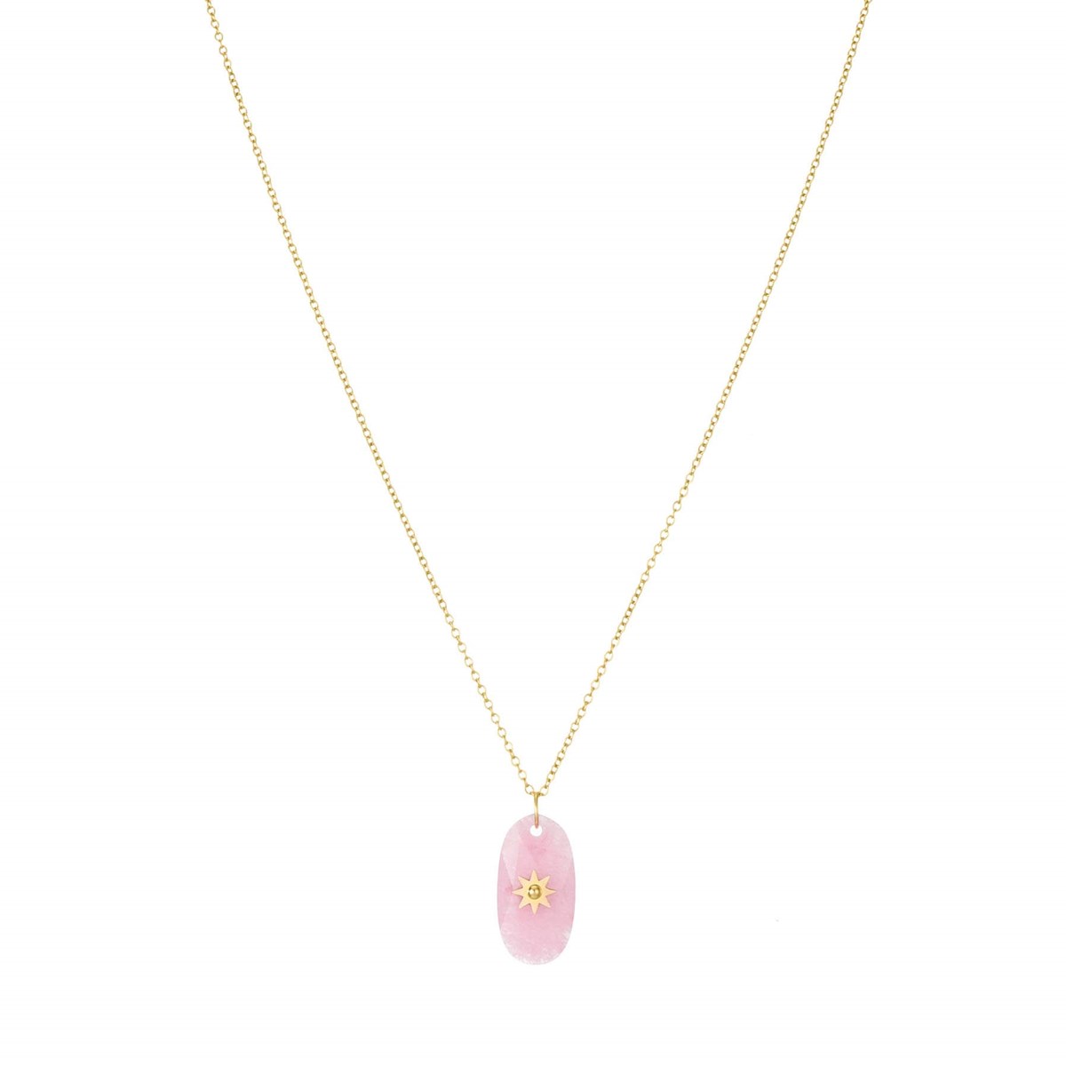 Collier Pépite Quartz rose