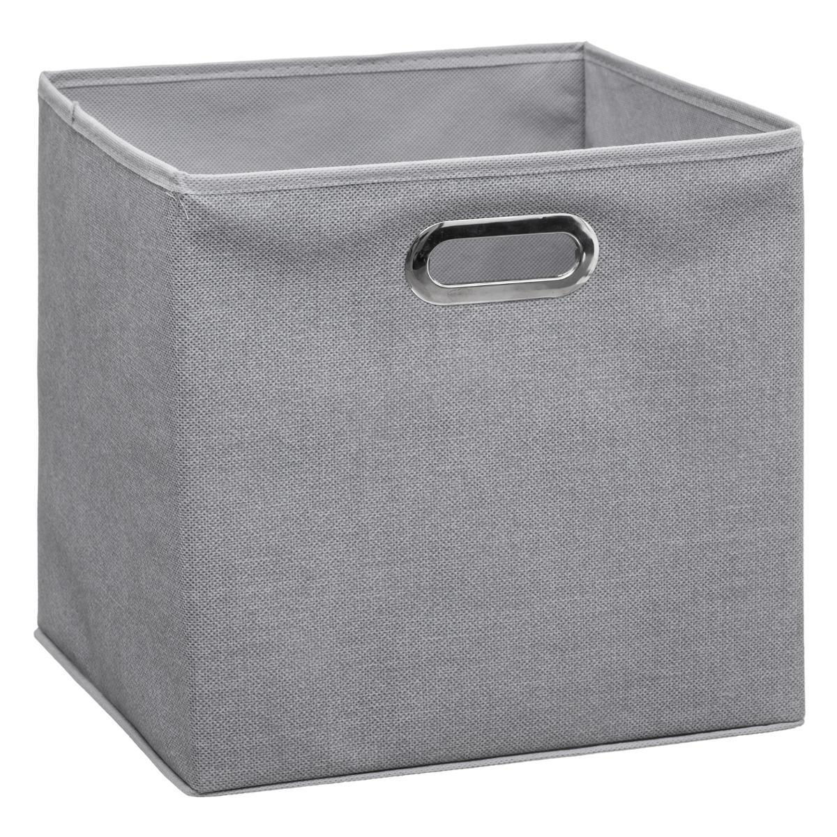BOITE DE RANGEMENT 31X31CM GRIS CLAIR CHINE