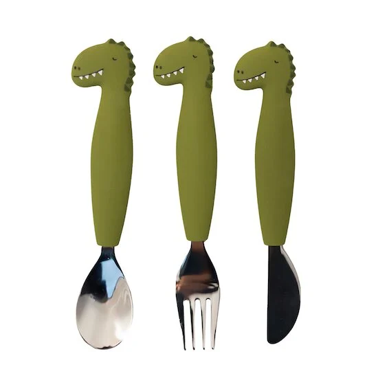 Couverts 3 pièces en silicone   Mr. Dino        de               Trixie