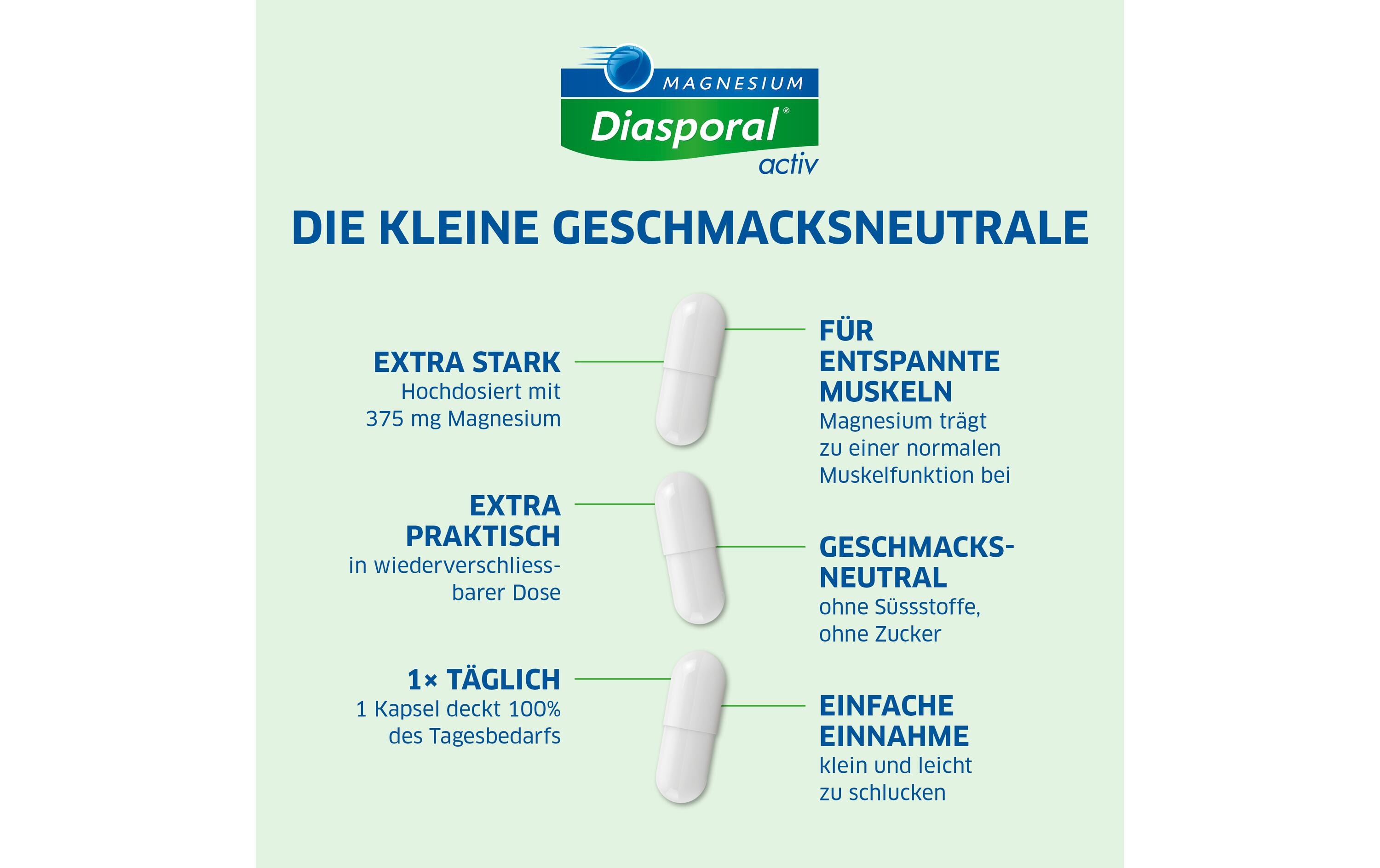 375 Activ 50 KapselnVegane Nahrungsergänzung mit 375 mg Magnesium