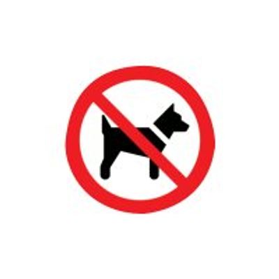 Pickup - Pictogramme rond - Interdit aux chiens - 200 mm