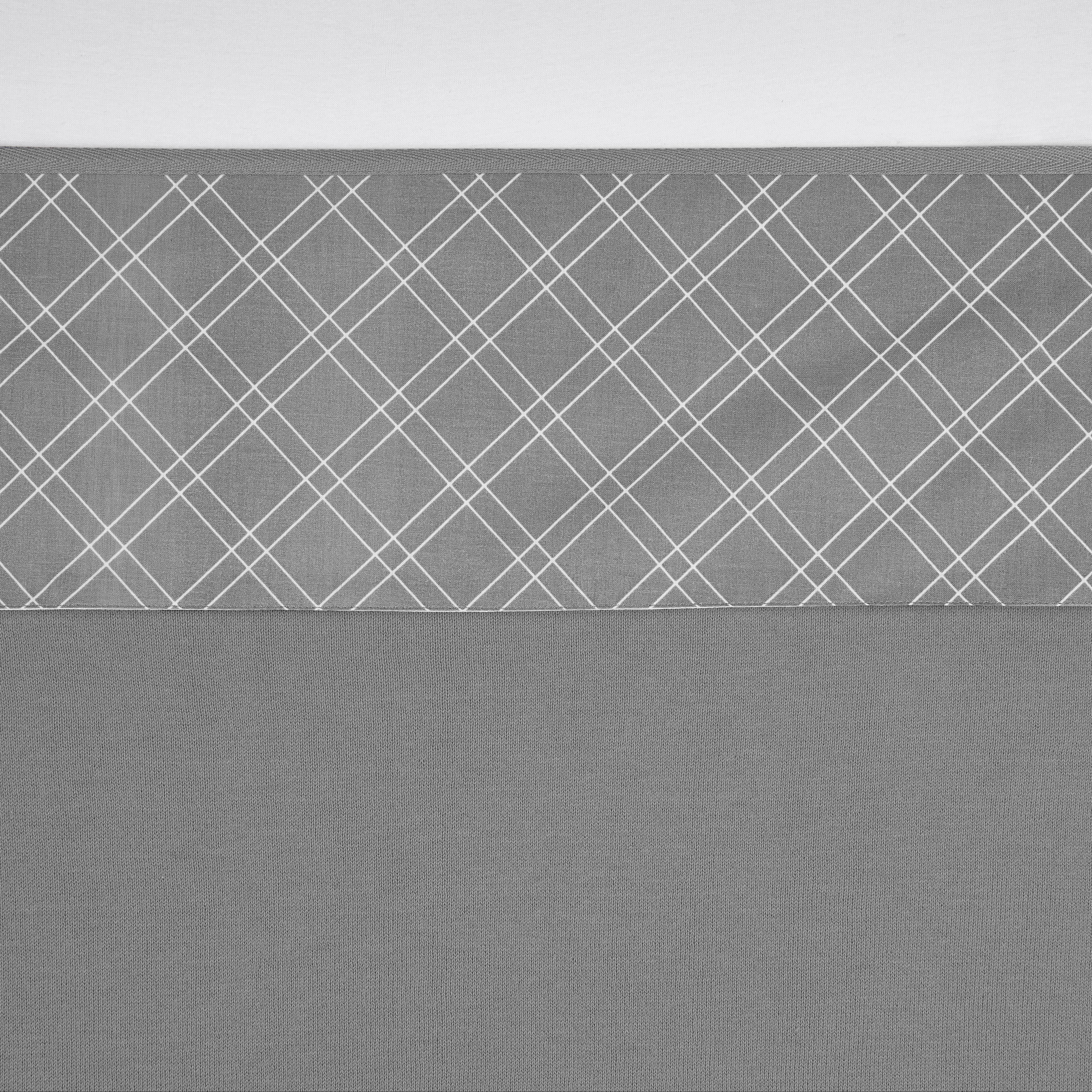 Meyco baby wieglaken Double diamond 75x100 cm grijs