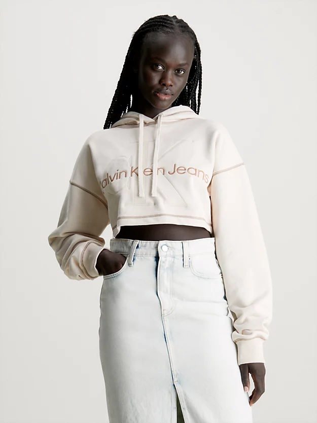 Moletom cropped com monograma