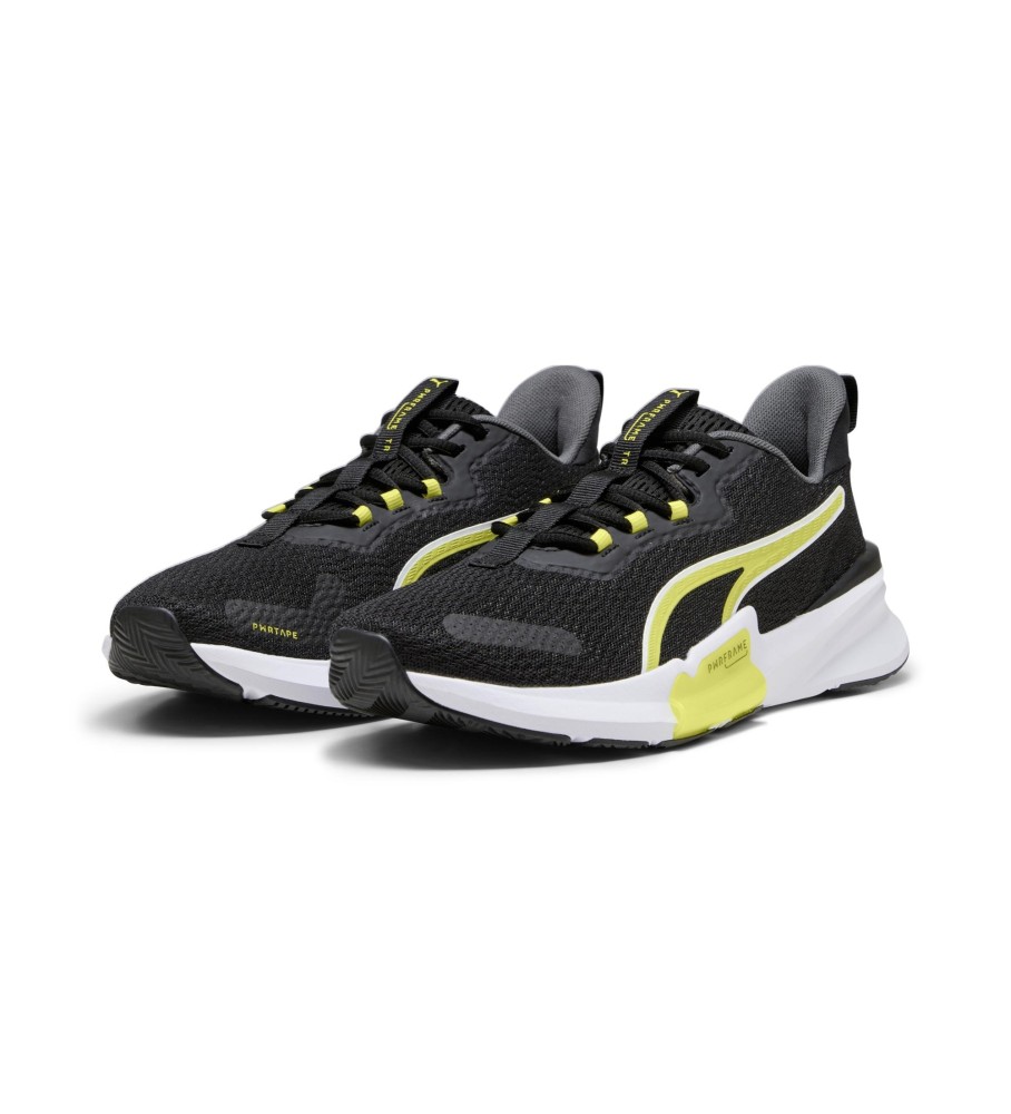 Tênis Puma PwrFrame TR2, preto e amarelo