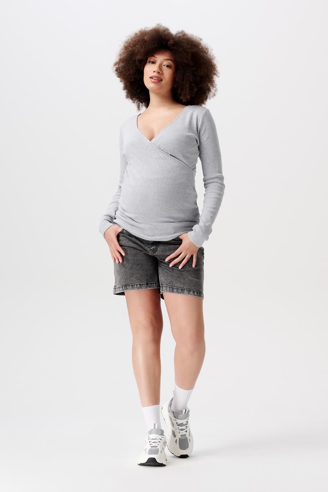 Noppies Maternity Voedingsshirt Sara - Grey Melange