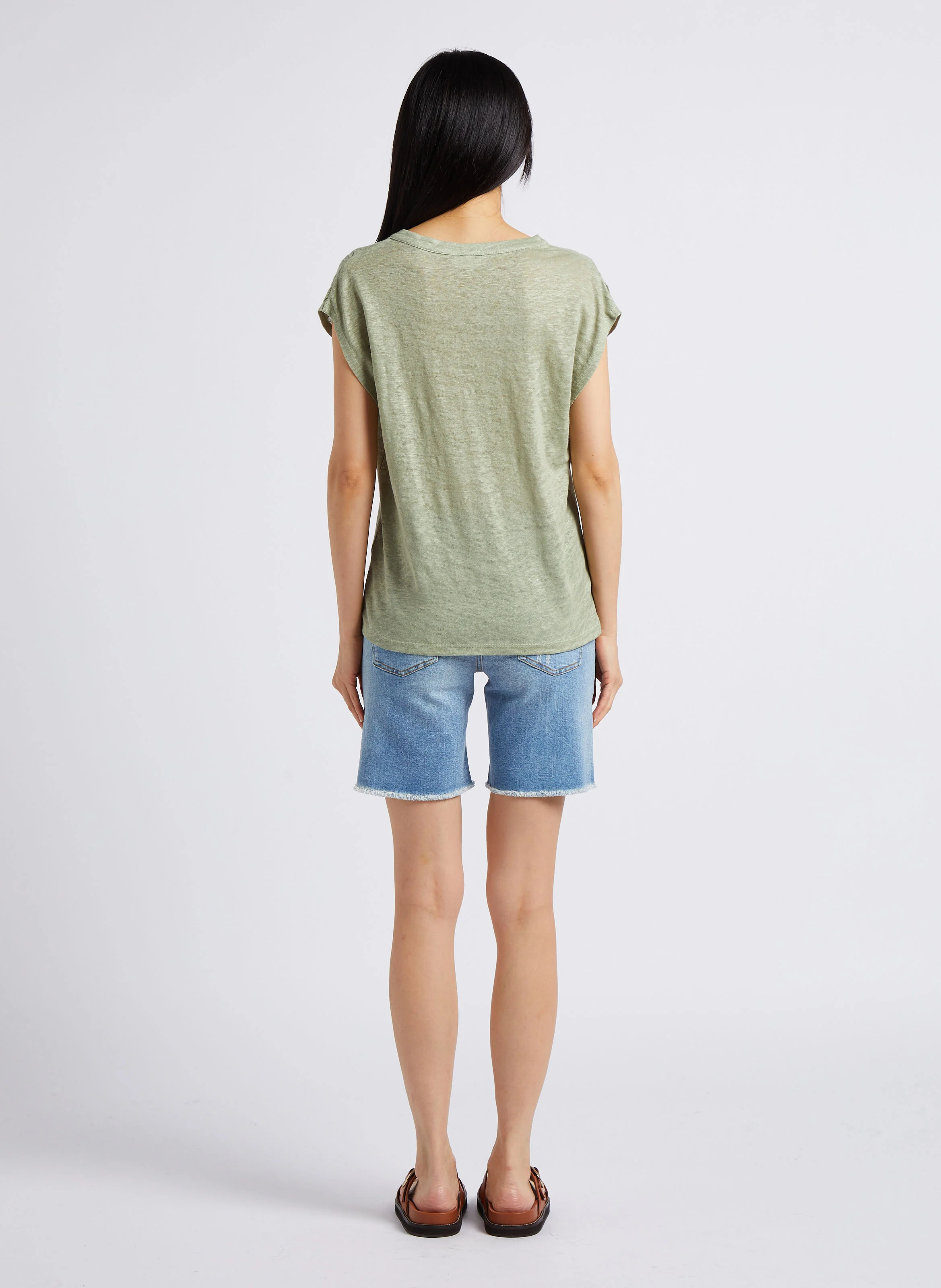 MAX - Short droit en coton | Bleu