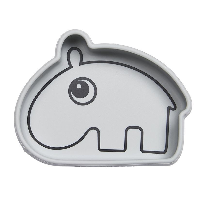 Bol antidérapant en silicone Ozzo - Gris - Ecru
