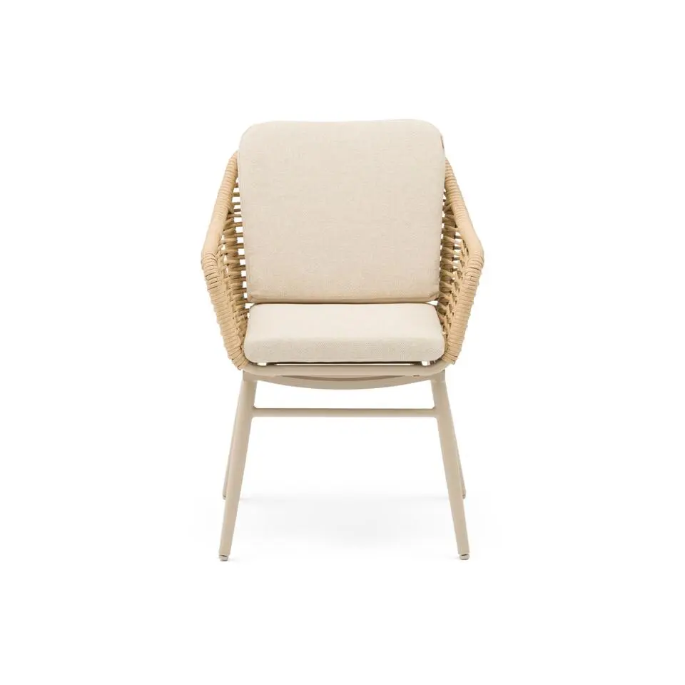Tuinset 4 personen 165 cm Aluminium/wicker Taupe Coco Antoni/Brighton