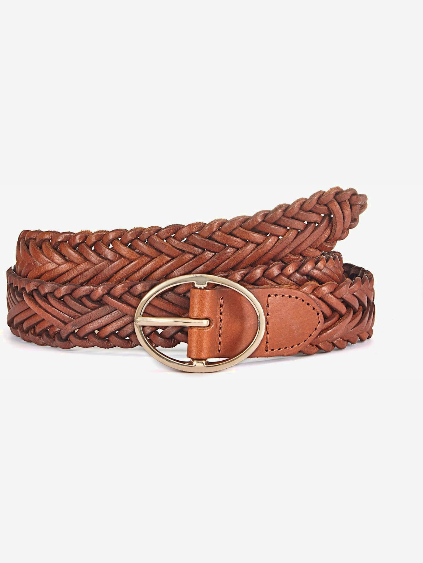 Ceinture en cuir forme personnalisée grâce à l'aspect tressé