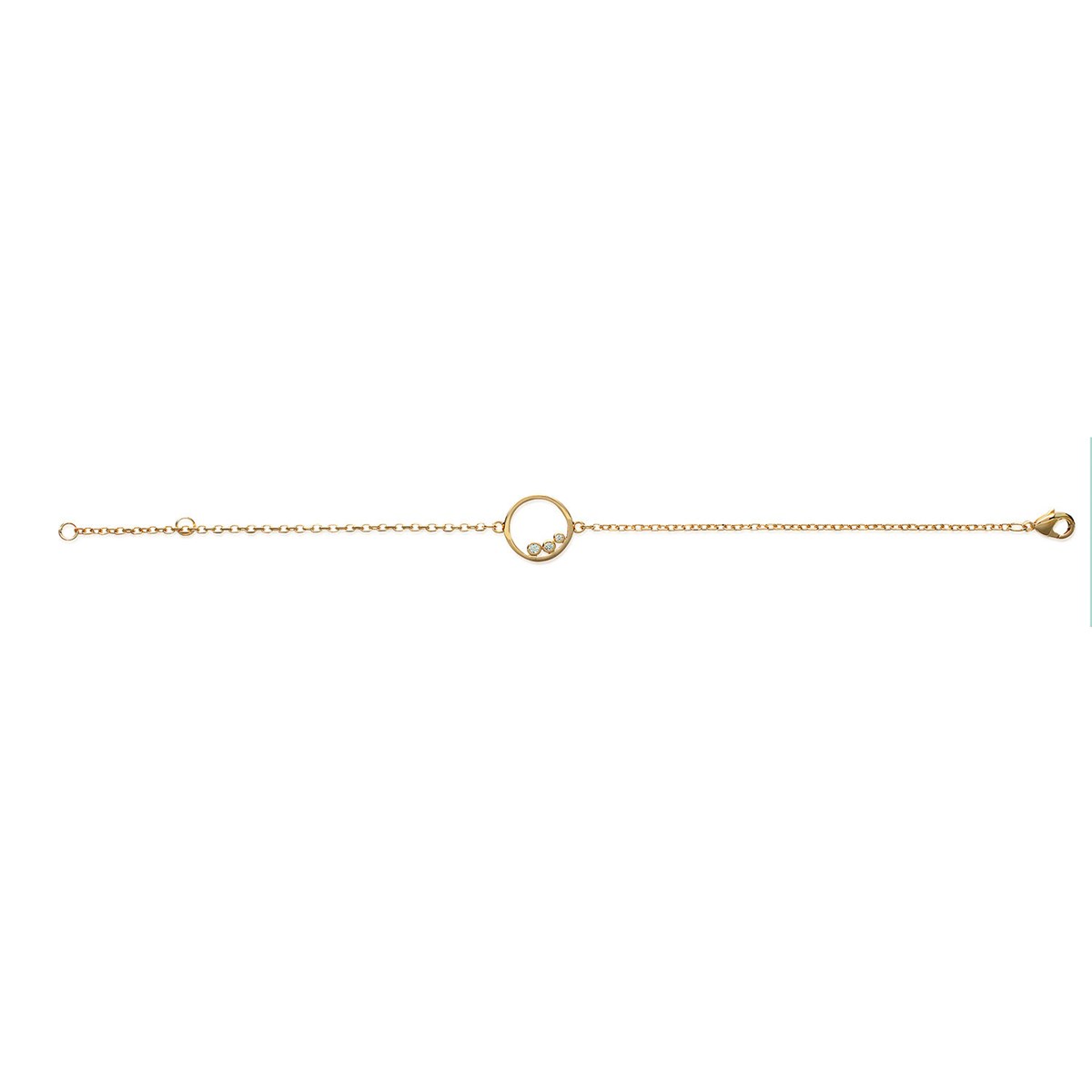 Bracelet Brillaxis trilogie dorée