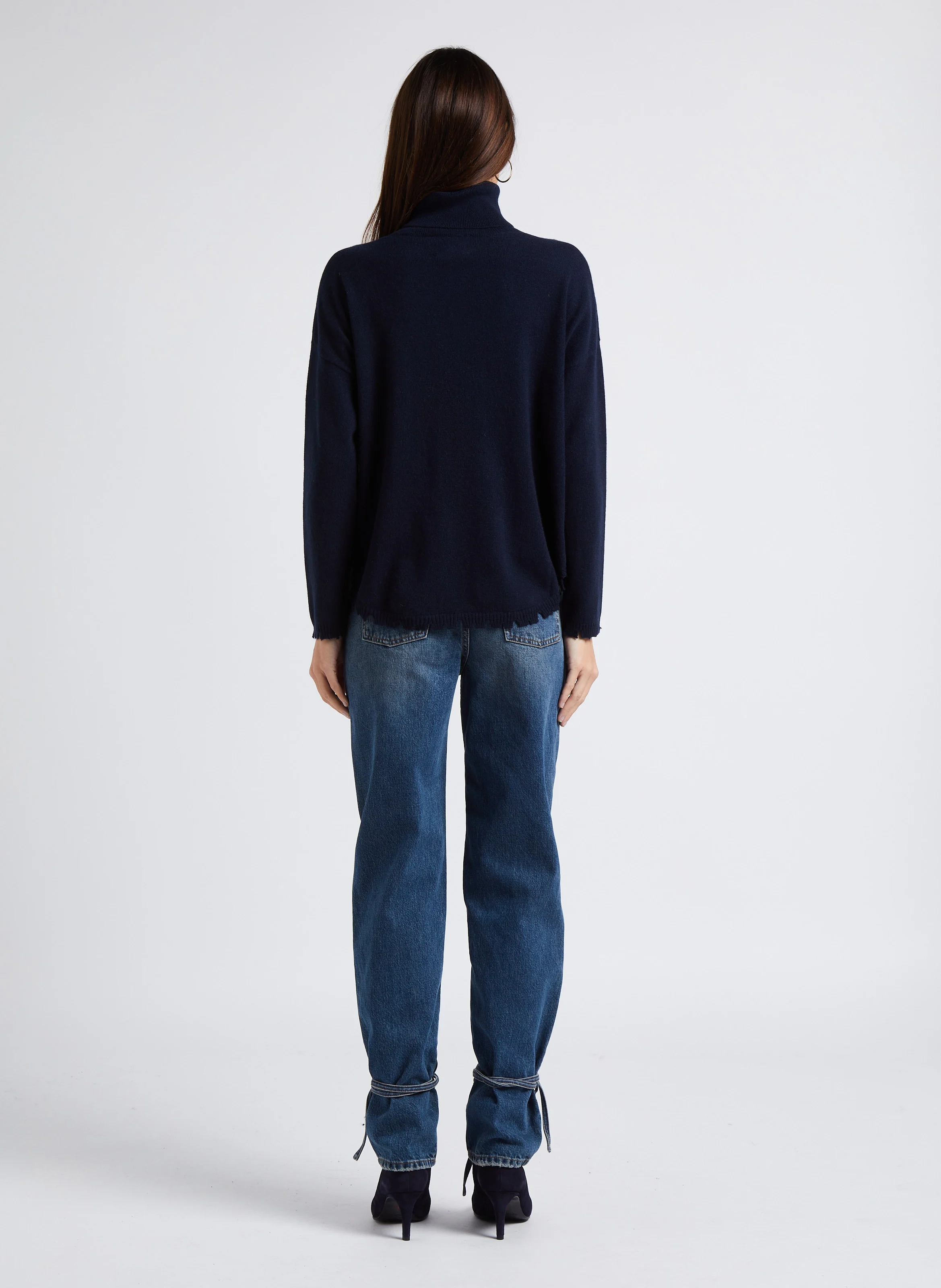 TROY - Jean droit en coton | Bleu