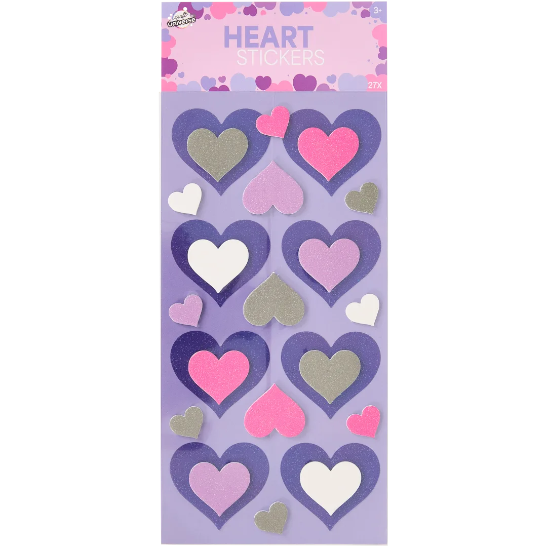 Craft Universe hartvormige stickers Diverse varianten
