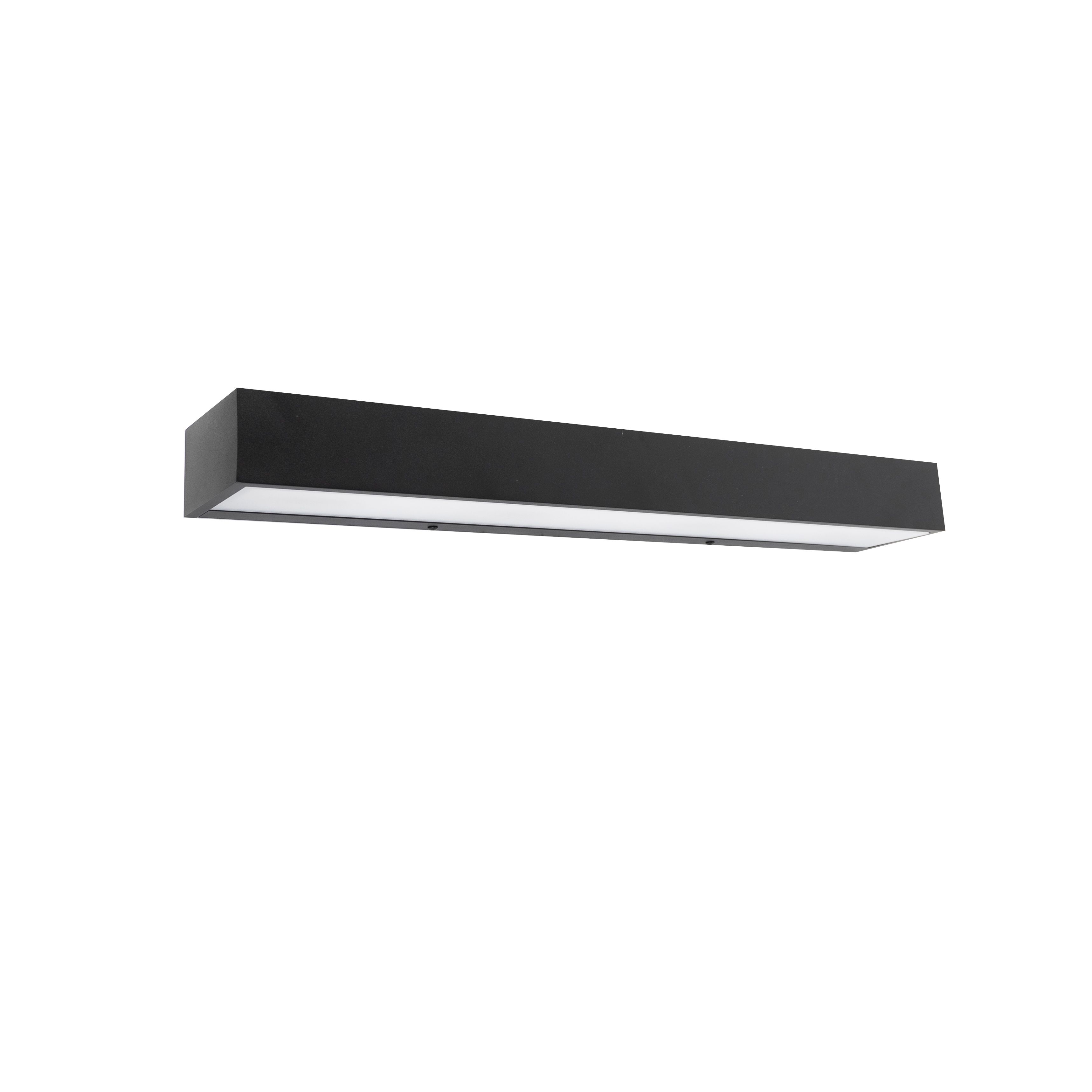 Design langwerpige wandlamp zwart 60 cm - Houx