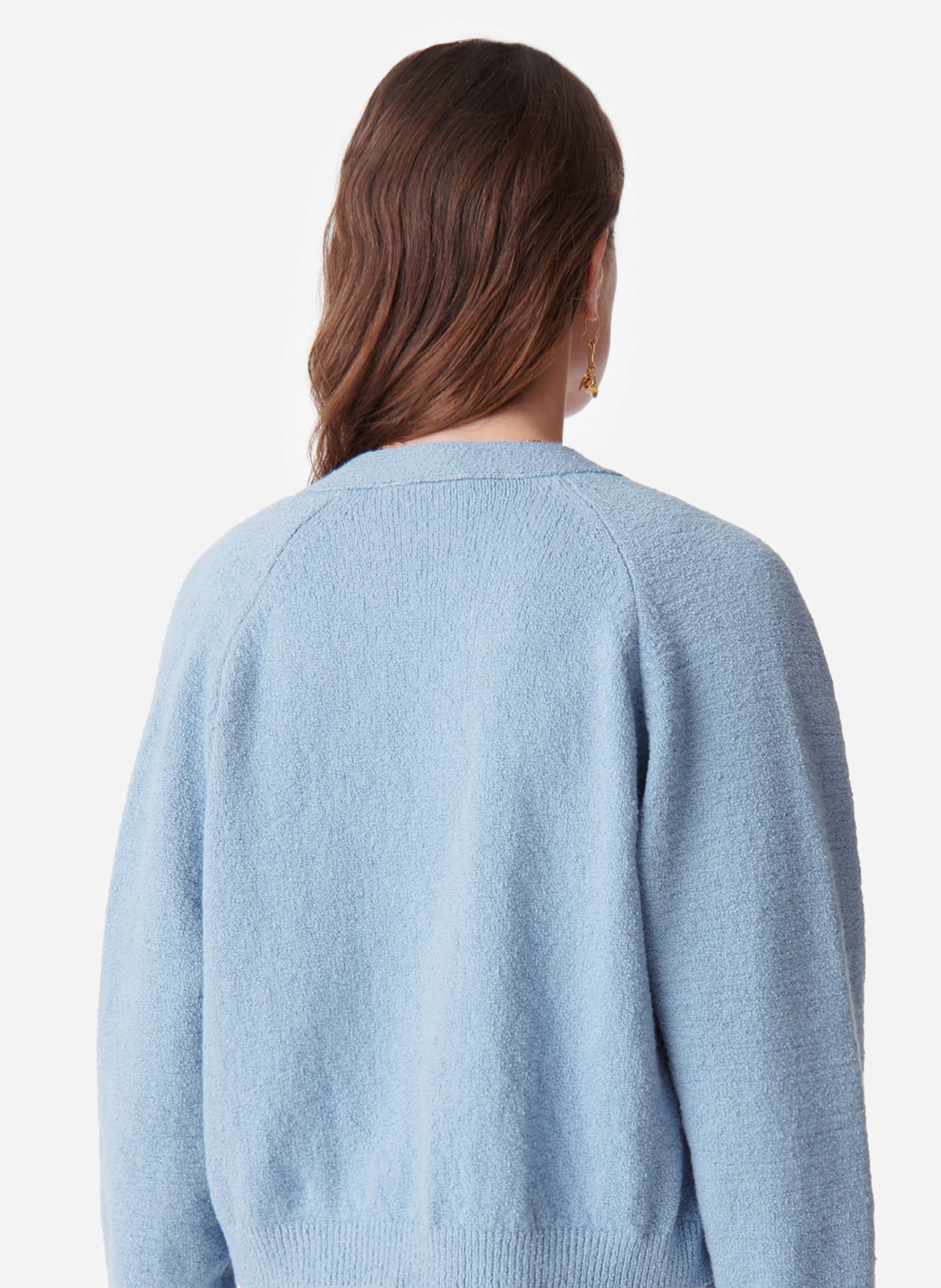 BEGONIA - Cardigan en coton mélangé| Bleu