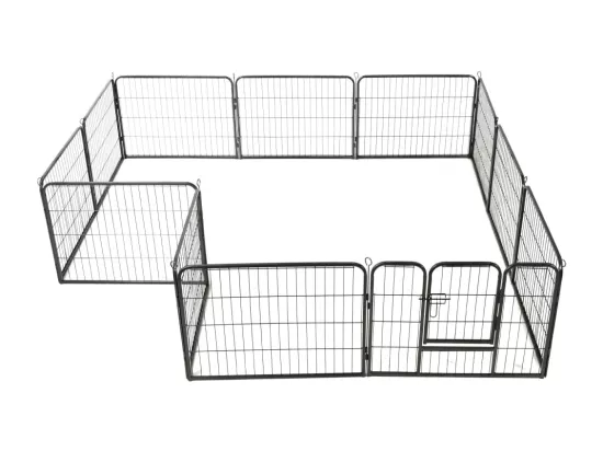 Parc pour chiens 12 noire 80 x 80 x 60 cm 02_0000565