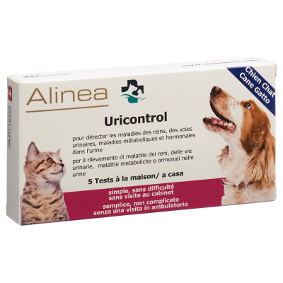 Alinea Heimtest Urincontrol Hund/Katze 5 Tests