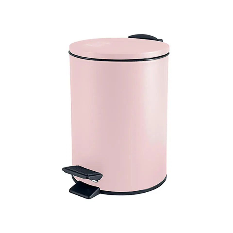 Spirella Pedaalemmer Cannes - lichtroze - 3L - metaal - 17x25 cm