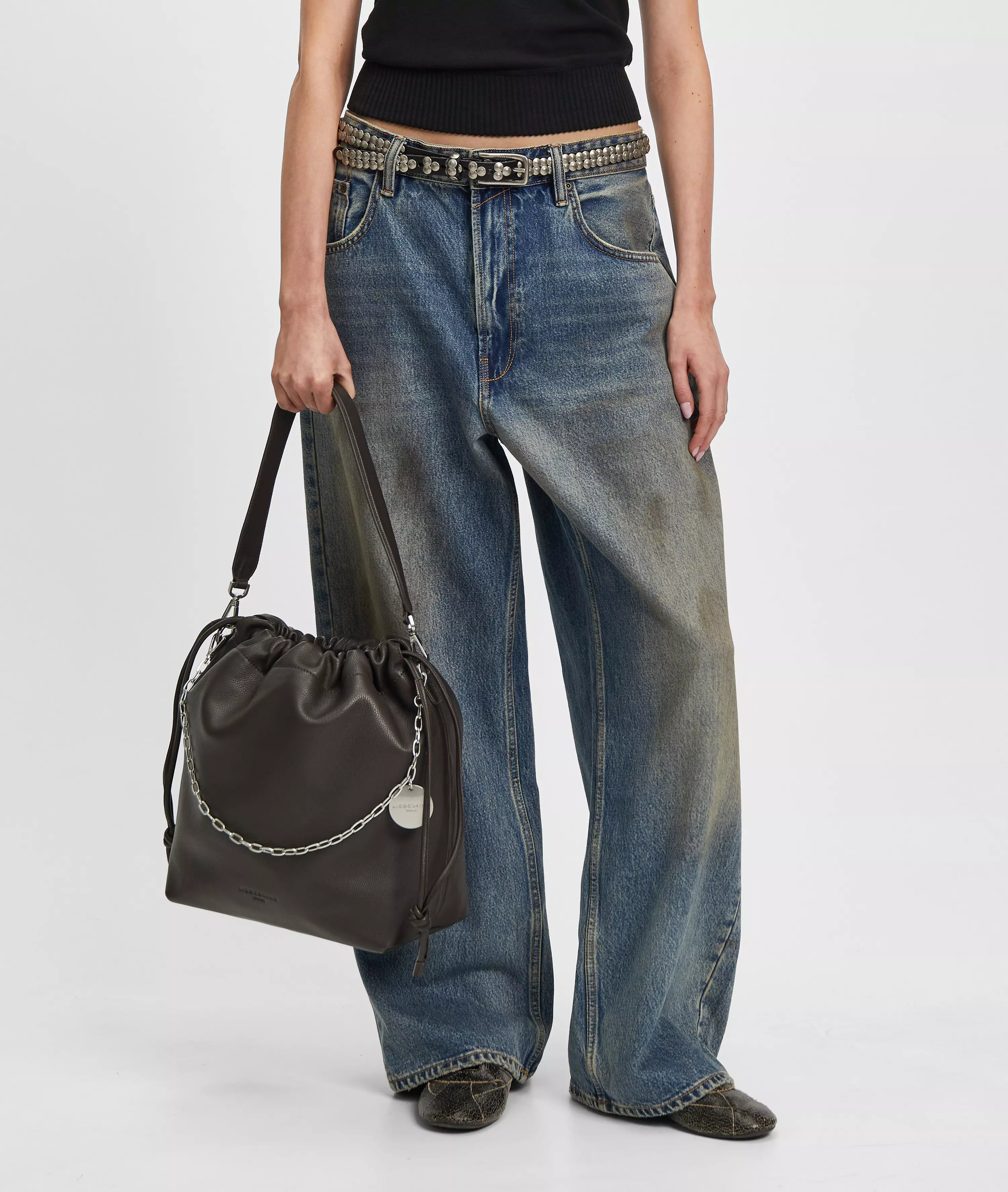 Lya II Hobo M Spacious cowhide pouch bag