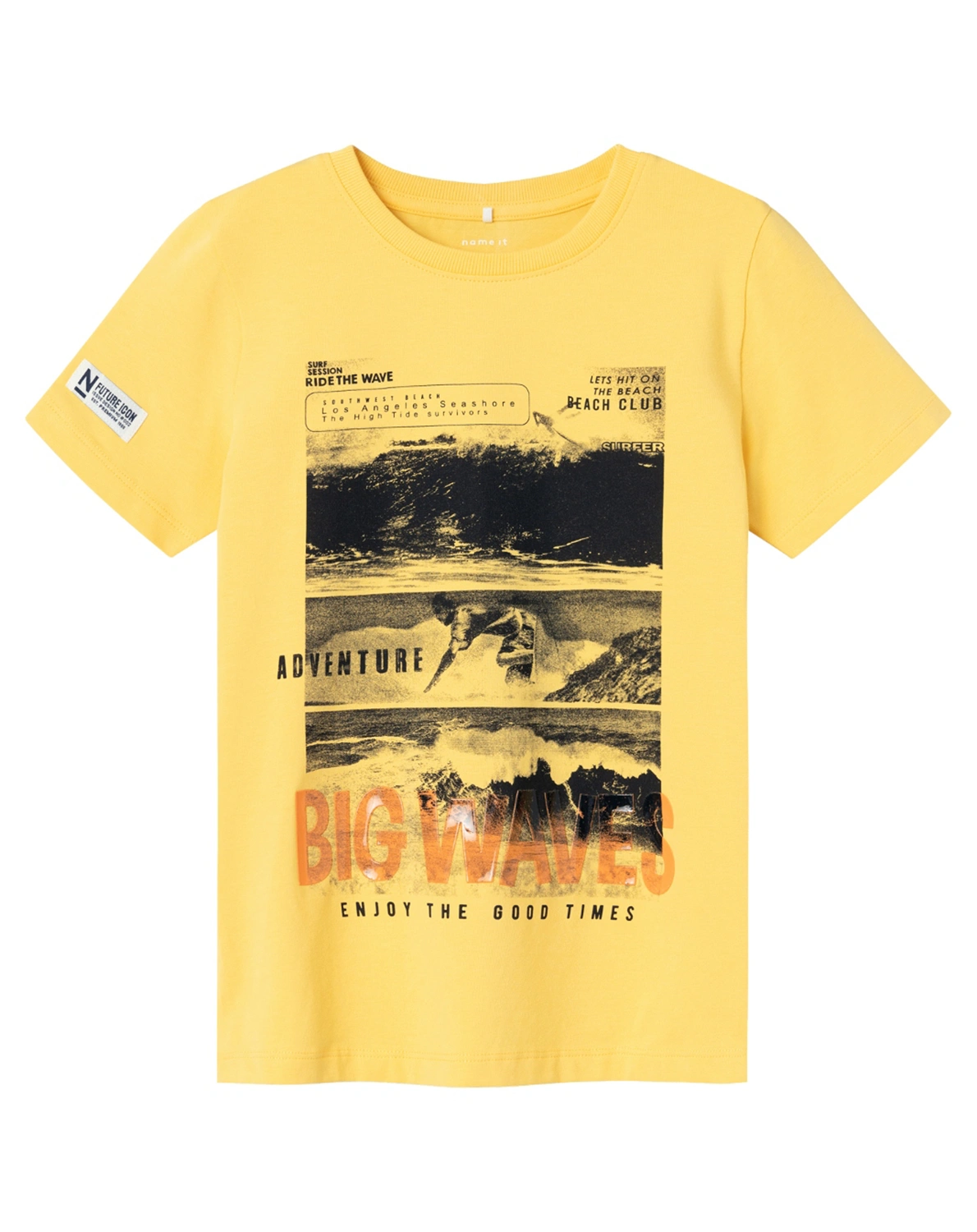 T-Shirt NKMFEMADS BIG WAVES in yarrow