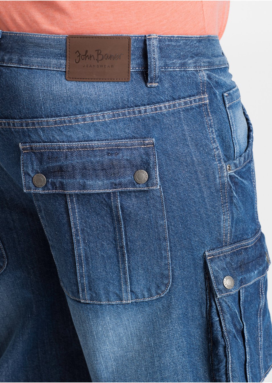 Bermuda cargo en jean Regular Fit