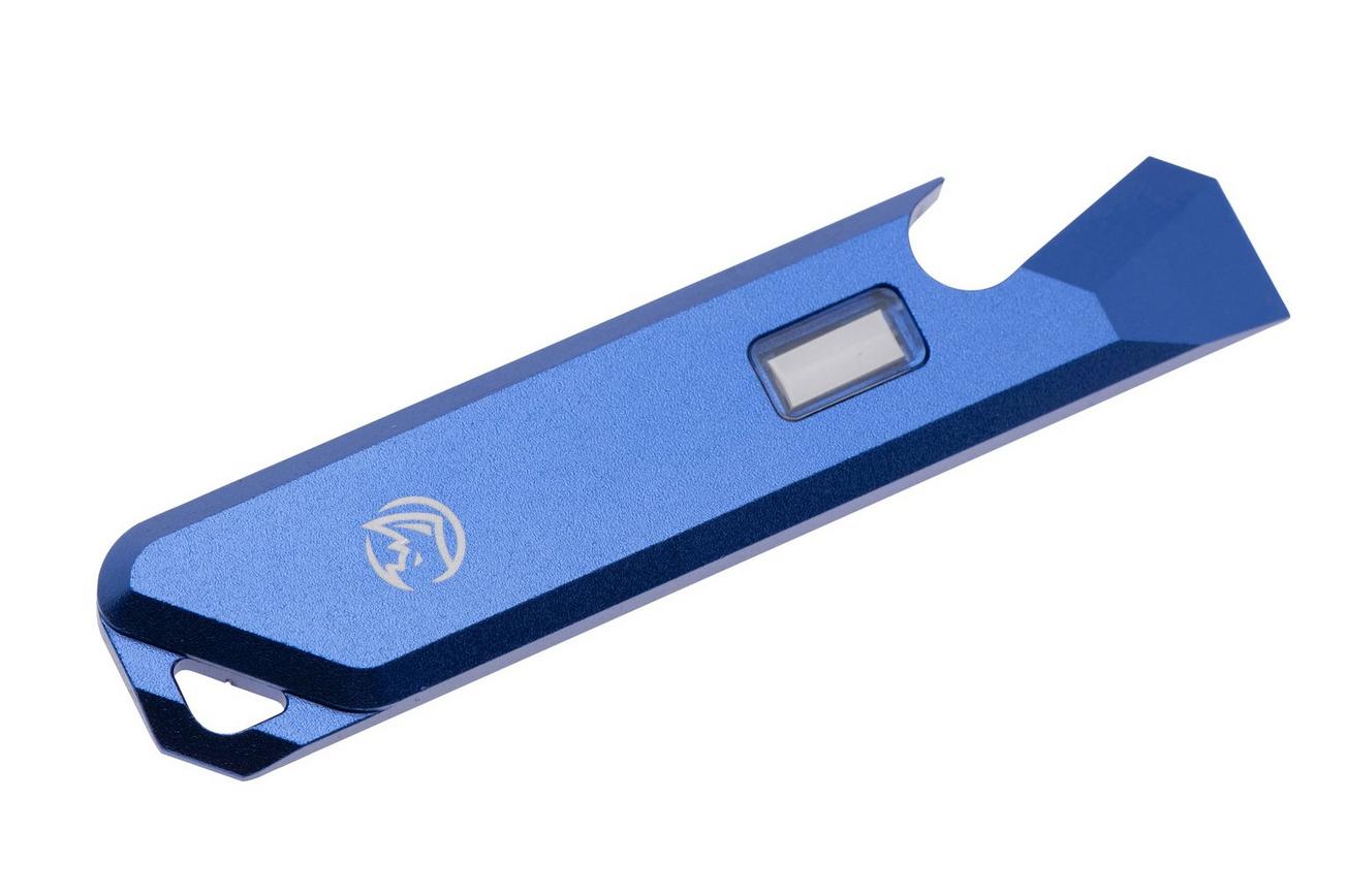 Glow Rhino Pry Bar PRY-201-AL-B-XB Blue Anodized Aluminum Blue Tritium