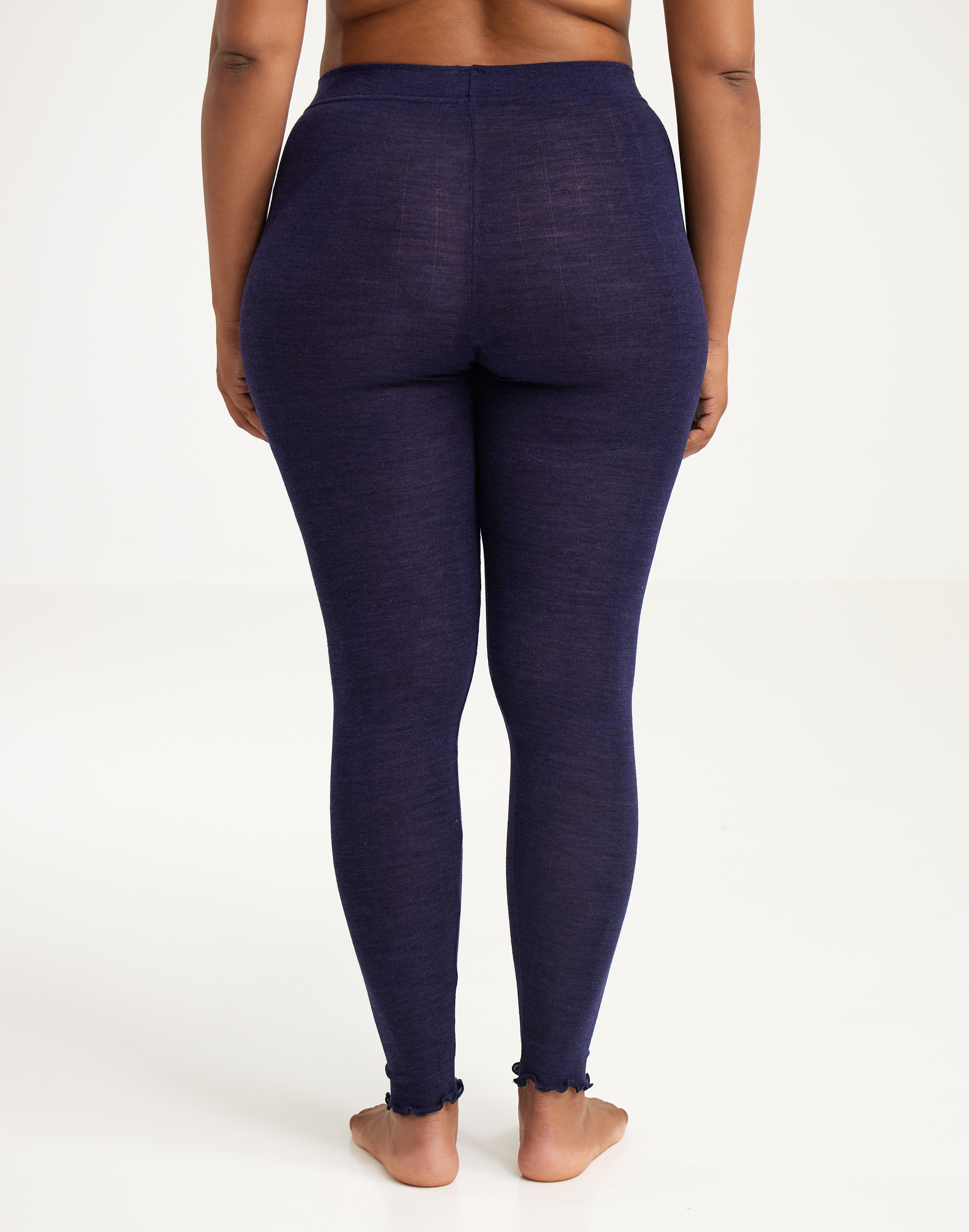 Pointelle legging van merinowol/zijde voor dames