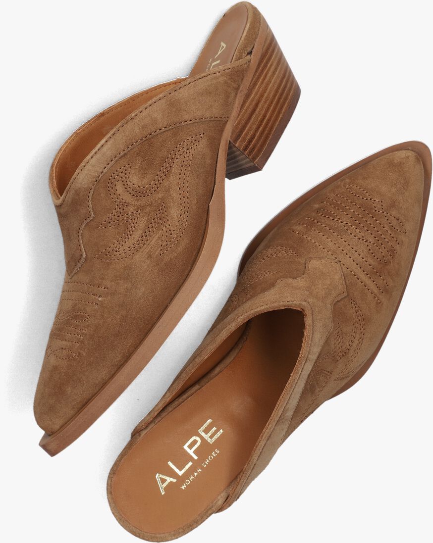 ALPE cognac alpe muiltjes 5011