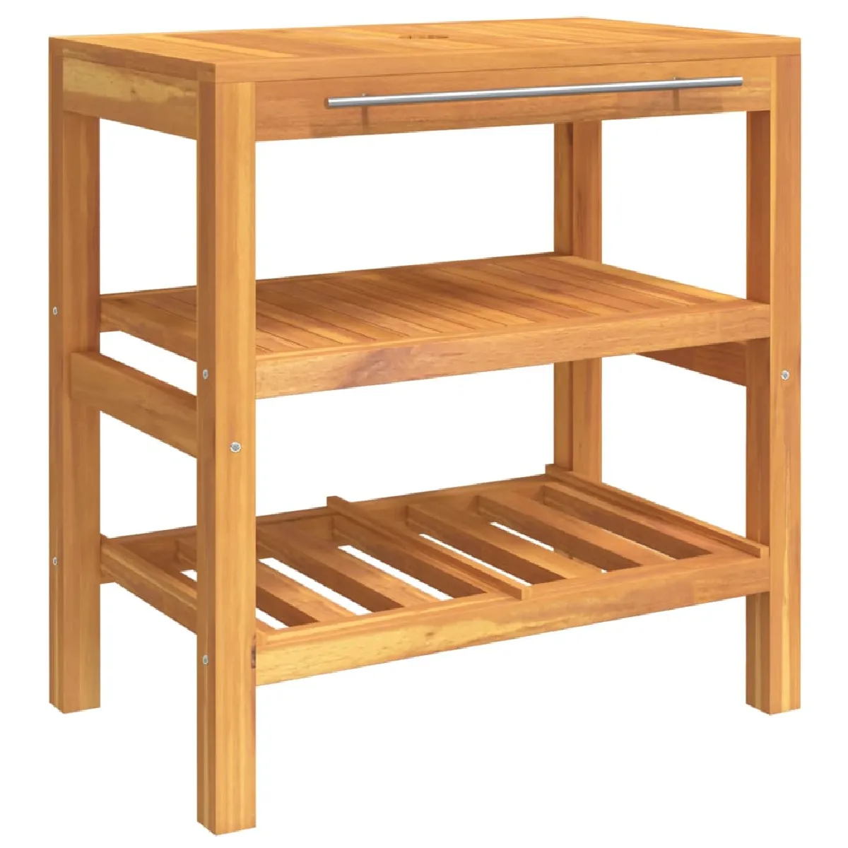 vidaXL Armoire Teck 2 Étagères