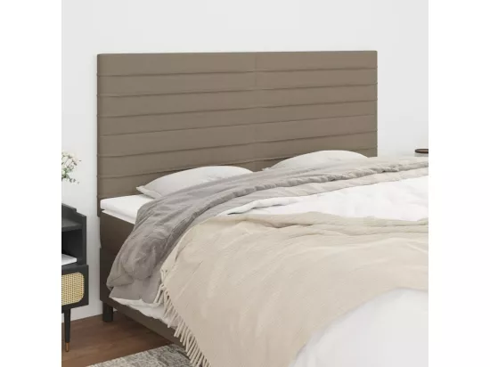 Tête de lit 4 pièces Taupe 100x5x78/88 cm Tissu